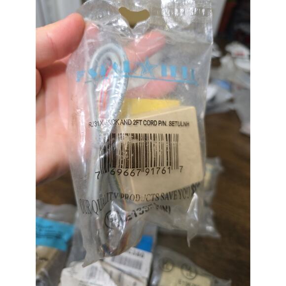 RJ31X Jack and Cord (Model IM-RJ31XSET - NEW IN BAG) Lot of 6 - Picture 2 of 16